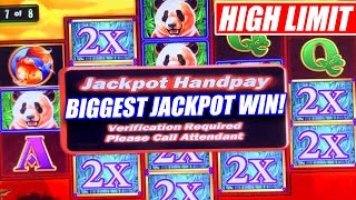 PANDA PALACE  PROWLING PANTHER HIGH LIMIT JACKPOT WIN ★ MAX BET AT 50 SLOT MACHINE PLAY [upl. by Masha]