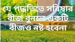 যে পদ্ধতিতে সরিষার বীজ বুনলে একটি বীজও নষ্ট হবেনা  NobabAgrox7h [upl. by Margaux]