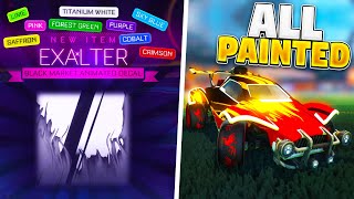 All Painted EXALTER BLACK MARKET DECALS On Rocket League Showcase [upl. by Hansel449]