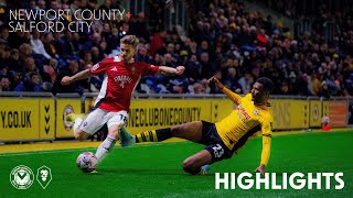 HIGHLIGHTS  Newport County 31 Salford City [upl. by Ambrosius]