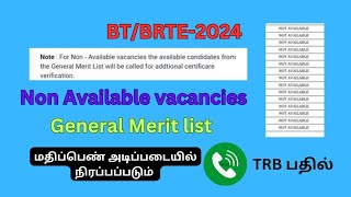 UGTRB BT BRTE Non Available vacancies [upl. by Adiana478]