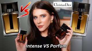 DIOR HOMME INTENSE VS DIOR HOMME PARFUM  Side by Side Fragrance Comparison [upl. by Heshum]