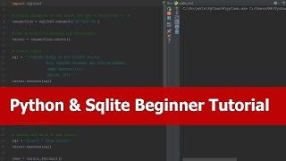 Python Sqlite3 Tutorial Beginners [upl. by Madalena]