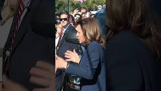 Kamala Harris cheered on by staff as she arrives back at the White House [upl. by Sinned902]