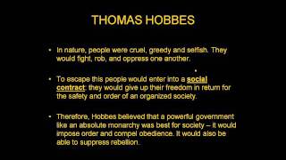 6 Enlightenment Thinkers  Thomas Hobbes [upl. by Hinson]