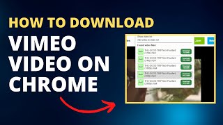 How To Download Vimeo Video On Chrome  Easy Steps [upl. by Notfa996]