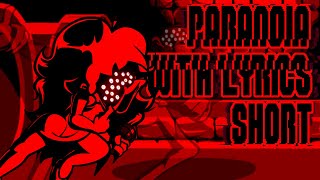 FNF Paranoia WITH LYRICS Short  Marios Madness V2 Cover [upl. by Pippas]