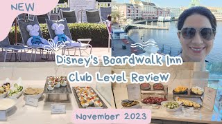 Unveiling Disneys Best Kept Secret  Boardwalk Inn Resort Club Level Lounge Review amp Tour Nov 2023 [upl. by Nidya2]