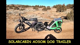 Aosom dog trailer and Pet Stroller Setup and Ebike Test Ride [upl. by Oigres]