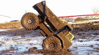 RC ADVENTURES  Mega Muddy Tonka Dump Truck Stomping Grounds [upl. by Inuat854]