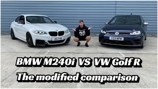 BMW M240i vs VW Golf R Comparison video which one to buy is the question lets review to find out [upl. by Ayra121]