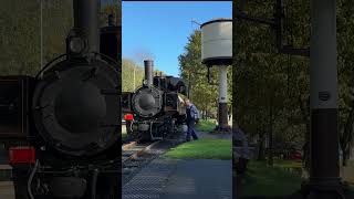 Welshpool amp Llanfair LR No10 Sir Drefaldwyn Taking Water train steamengine steamlocomotive [upl. by Alberta834]