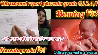 ultrasound report এ placencta grade 01234এর মানে কি বেবির বিষয়ে কি জানা যায় placenta grade [upl. by Ozzie603]