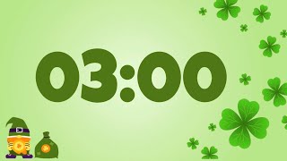 3 Minute st patrick day timer with music and Alarm 🎵⏰ [upl. by Norrabal428]