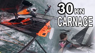 30 KNOT 18 FOOT SKIFF RACING Spring Series Race 5  Highlights [upl. by Einnil55]