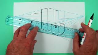 Perspektive mit 2 Fluchtpunkten Zeichnen für Kinder [upl. by Oruam48]