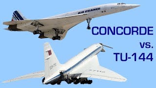 TU144 vs CONCORDE  Supersonic Jets compared [upl. by Ardys809]