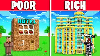 Poor Vs Rich Villagers Hotel in Minecraft [upl. by Idoj]