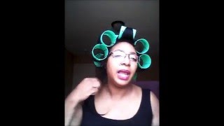 Me Doing A Roller Set Using 3 inch Rollers For Straight Hair [upl. by Inez]