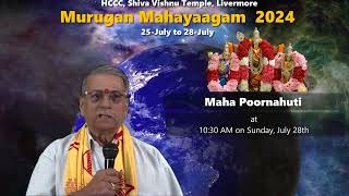 Murugan Mahayaagam 2024  Chairman in English [upl. by Afton]