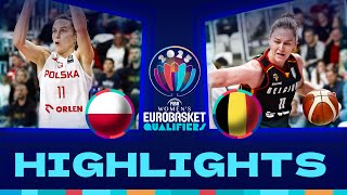 Poland v Belgium  Full Game Highlights  FIBA EuroBasketWomen 2025 Qualifiers [upl. by Ahsenet410]