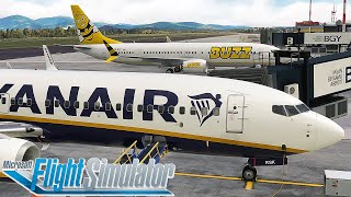 FLIGHT SIMULATOR  BOEING 737 RYANAIR BERGAMOGOTHENBURG [upl. by Retrak]