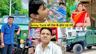 Army Bulletproof गाड़ी को चलाया 😳 क्या है इस Tank मैं  Pihu ने लगा दिया चुना  Sushil Jakhar [upl. by Salas566]