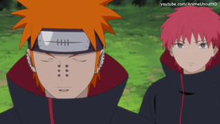 Orochimaru vs Pain amp Sasori Sub Español Naruto Shippuden [upl. by Marrissa]