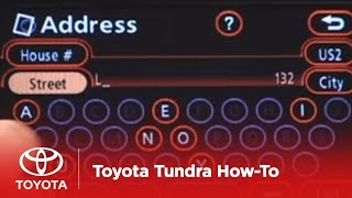 2007  2009 Tundra HowTo Navigation System  Register Home Address  Toyota [upl. by Lettig548]