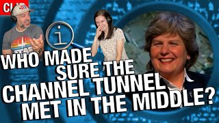 QI  Who Made Sure the Channel Tunnel Met in the Middle REACTION [upl. by Hilel855]