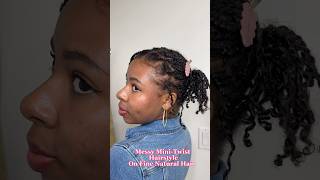 Styling Fine Hair 💕 hairstyle ponytail messyhairstyles bigchopjourney naturalhairstyles short [upl. by Nnilsia]