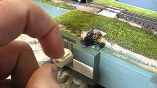 DROP AWAY N Scale magnetic Uncoupler Part 1 [upl. by Etsirhc]