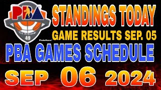 PBA Standings today as of September 5 2024  PBA Game results  Pba schedule September 6 2024 [upl. by Etnahc201]