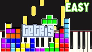 Tetris Theme I Easy Piano Tutorial [upl. by Monika93]