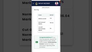 My AFCAT22023 Scoreboard🤞🔥 airforce AFCAT Result 2023insightssb [upl. by Stu]