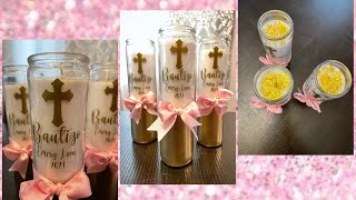 DIY baptism decorations candle [upl. by Rehpotsirc]