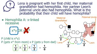 Probability calculation from a pedigree  Sample 2 [upl. by Guria]