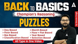 Puzzles All Type Questions in One Video  Puzzles Reasoning Basic Concepts  Reasoning by Saurav Sir [upl. by Calia]