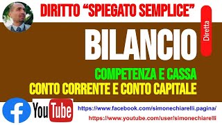 Diritto in una slide Bilancio COMPETENZACASSA e spesa CORRENTECAPITALE 8112021 [upl. by Barvick181]