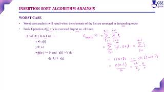 Insertion Sort Algorithm Analysis  Decrease amp Conquer Tech  L109  Design amp Analysis of Algorithm [upl. by Cir]