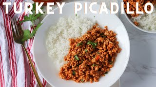 Cuban Style Ground Turkey  Turkey Picadillo  Anitas Delights [upl. by Aikahc]