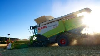 Getreide Ernte 2013 mit Claas Lexion 600 Terra Trac [upl. by Enomahs633]