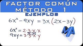 Factor comun metodo 1  Ejemplos [upl. by Ttenneb]