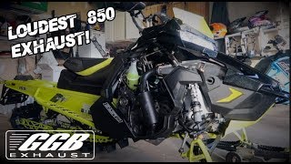 LOUDEST Polaris 850 Patriot Exhaust GGB Mountain Can [upl. by Enehpets]