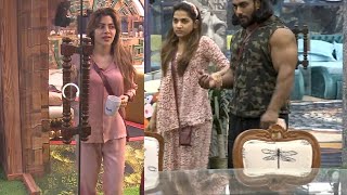 bigg boss marathi 5 sangram chougule jahnavi killekar support nikki tamboli showk [upl. by Odlanir]