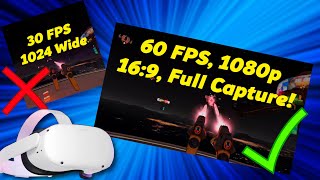 How to enable full 1080p 60fps 169 video capture on Oculus QuestQuest 2 [upl. by Eciryt]