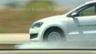 Bridgestone Ecopia EP150 tire is being tested on a Volkswagen Polo in the wet [upl. by Lemmy]