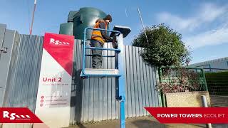 POWER TOWERS ECOLIFT  PUSH AROUND LIFT  RS MACHINERY HIRE AND SALE [upl. by Ytsirc128]