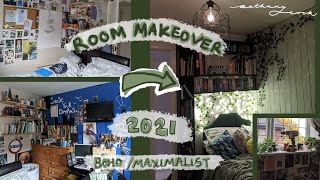 DIY Bedroom Makeover  Lockdown edition  Maximalist Boho Aesthetic [upl. by Liddle]