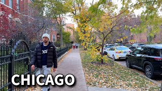 Autumn in Chicago  Wicker Park  Hoyne Avenue  Walking Tour on Tuesday  November 12 2024  4K [upl. by Heck710]